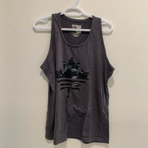 🤩 3 for $20 / Adidas Ultimate Grey Tank with Camo Maple Leaf